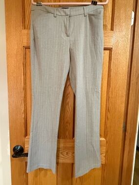 Women's Light Gray Pinstripe Work Trousers